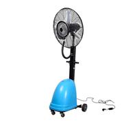 Ventilateur brumisateur portable, Ventilateur industriel, Brumisateurs pour terrasse extérieure tout métal 65 cm 280 W, 3 Vitesses de vent, Réservoir 38 L