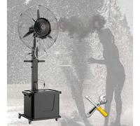 Ventilateur Brumisateur Rafraîchissant, Ventilateurs Rafraichisseur D'air Extérieur 65/75cm Ventilateur De Sol Debout Avec 3 Vitesses Pour Terrasse Garage Ou Salle De Sport(Non-liftable,750)