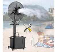 Ventilateur Brumisateur Sur Pied, 260W Économies D'énergie Ventilateur Brumisateur Exterieur Avec Réservoir D’eau De 42 L, Brumisateurs Exterieur Terrasse Pour Jardin Terrasse Et Atelier(Non-liftable,