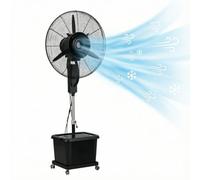 Ventilateur Brumisateur sur Pied avec eau 42L, 3 Vitesses, Hauteur Réglable 160-200 cm, Oscillation 90° Automatique, Rafraîchisseur d'air Climatiseur Mobile pour Usage Intérieur Extérieur(Ø81cm)