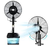Ventilateur brumisateur sur pied oscillant à 90° avec 3 vitesses, idéal pour terrasse, restaurant, garage et salle de sport(81cm/31.9in,One Color)