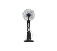 HOMCOM Ventilateur brumisateur silencieux 90 W, ventilateur sur roulettes 120 cm avec 3 vitesses, oscillation à 70°, tête inclinable, réservoir d'eau de 2,8L, noir
