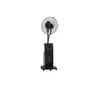 Ventilateur Homcom Ventilateur brumisateur sur roulettes - oscillant silencieux 90 W avec télécommande - minuterie 3 modes 3 vitesses - noir