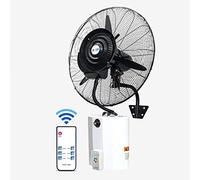 Ventilateur Brumisation Mural Oscillant De 65cm, Ventilateur Mural en Métal Robuste à Haute Vitesse avec Télécommande pour Usage Industriel, Commercial, Résidentiel et en Serre