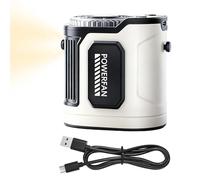 Ventilateur Ceinture 3600mAh Fort Ventilateur Portable 5 Vitesses LED