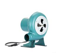 Ventilateur centrifuge électrique AC/DC 100 W 2800 tr/min pour | Schmiede Four à charbon de bois pour barbecue, boîtier en métal, moteur en cuivre, réglable, avec bloc d'alimentation, bleu