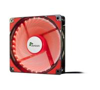 Inter-Tech Ventilateur pour boîtier PC L-12025 12 cm Noir/Rouge