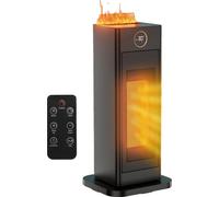 Ventilateur chauffant en céramique, télécommande, minuterie 0-12 heures, 2000W haut-40,5cm