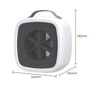 Ventilateur Chauffe-Air Électrique 500w, Mini Appareil Portable Avec Poignée, Chauffage De L'Air, Pour La Maison Ou Le Bureau, 1 Pièce