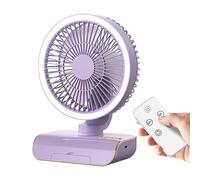 Ventilateur circulateur d'air - Rechargeable par USB, silencieux, 5 vitesses réglables, télécommande, batterie 2000 mAh pour séchage, ventilation intérieure, rotation le bas à gauche et à droite
