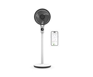 Ventilateur circulateur d'air sur pied Meaco MeacoFan Sefte 10 PRO, avec batterie et application, silencieux, portable, 12 vitesses, oscillation automatique, blanc