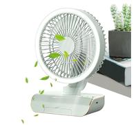 Ventilateur Circulateur Oscillant - Violet 2000mAh Rechargeable, Cinq Vitesses Réglables Télécommande, Rafraîchisseur Air Compact Mural, Silencieux Pour Travail Repos | Accessoire Voyage Pour Hommes