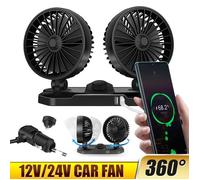 ventilateur climatiseur de voiture 12v- 2 vitesses Réglage-Il est possible de charger le téléphone
