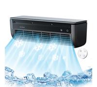 Ventilateur Climatiseur Pour Chambre - Ventilateur Climatiseur Mural,Appareil De Ventilation Trois Vitesses Avec Cooler De Charge Sans Fil - Pour Camping Car Maison Bureau Voyage Intérieur Extérieur C