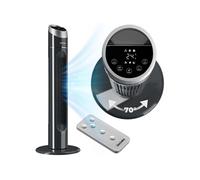 Ventilateur colonne 90 cm oscillant gris anthracite