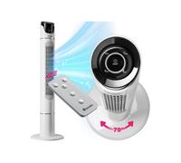 Ventilateur colonne avec Oscillation réglable et fonction minuterie blanc