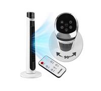 Ventilateur colonne blanc silencieux économe énergie 3 modes 3 vitesses oscillation 90° écran tactile led