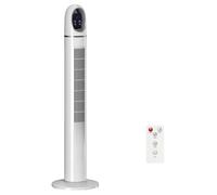 Ventilateur colonne - HOMCOM - oscillation 70° - 3 modes, 3 vitesses, minuterie et écran LED - PP et ABS - 111 cm - blanc