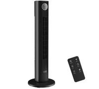 Ventilateur colonne - HOMCOM - silencieux 28dB - scillant 80° - 12 vitesses, 4 modes - ABS - hauteur 92cm - noir