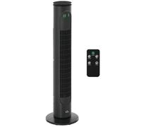 HOMCOM Ventilateur colonne silencieux 45 W, ventilateur tour pour chambre avec 3 modes 3 vitesses, télécommande, oscillant 70° et minuterie, 77H cm gris foncé