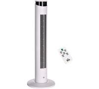 Ventilateur colonne oscillant 50W - télécommande, 3 modes, 3 vitesses, écran LED, timer - blanc Blanc G