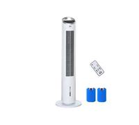 HOMCOM Rafraîchisseur d'air/ventilateur colonne/humidificateur/purificateur 4 en 1-oscillant-timer, 3 modes, 3 vitesses - télécommande réservoir 2L avec 2 blocs réfrigérants