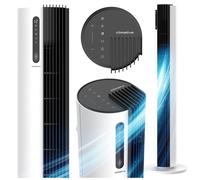 Ventilateur colonne silencieux sur pied pour la maison, 12 vitesses – Climative Pure Plasma, ionisation, télécommande, purifie l'air, ventilation puis