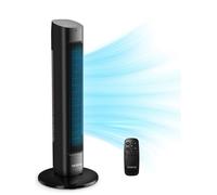 Ventilateur colonne silencieux Vitesse Oscillant à 78 cm de haut Télécommande incluse 3 vitesses minuterie 15H