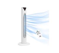 Ventilateur colonne tour oscillant 45 W silencieux télécommande incluse timer 4 modes 3 vitesses filtre blanc