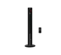 HOMCOM Ventilateur colonne silencieux 45 W, ventilateur tour pour chambre avec 3 modes 3 vitesses, télécommande, oscillant 70°, minuterie 12H et écran LED, 117H cm, noir