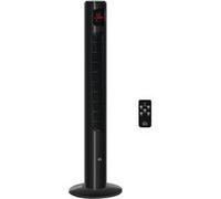 Ventilateur colonne tour oscillant 45 W silencieux télécommande timer 3 modes 3 vitesses noir Noir G