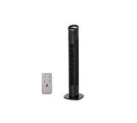 Ventilateur colonne tour oscillant 50 W silencieux télécommande incluse minuterie 3 modes 3 vitesses noir