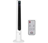 Ventilateur colonne tour oscillant 50 W ultra silencieux télécommande incluse timer 3 modes 3 vitesses Ø32 x 118H cm blanc noir Blanc G