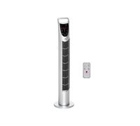 HomCom Ventilateur colonne 40 W silencieux – 3 vitesses, télécommande, oscillant 70°, 78,5 cm argent
