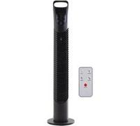 Ventilateur Homcom Ventilateur colonne tour oscillant silencieux 40 W télécommande panneau contrôle tactile 3 vitesses Ø 18 x 78H cm noir