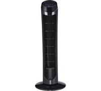 HOMCOM Ventilateur colonne silencieux et puissant 45W ventilateur tour 3 vitesses et oscillant 70°, pour chambre, bureau, 27 x 27 x 75 cm, noir