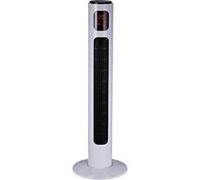 Ventilateur colonne tour programmable oscillant silencieux 45 w avec télécommande écran affichage minuterie 3 modes 3 vitesses 32l x 32l x 96h cm blanc noir 04 G