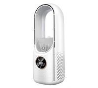 Ventilateur colonne, Ventilateur sans Pales, rafraichisseur d'air silencieux, Humidification, 6 Vitesses de Réglage, Minuterie 6H, Éclairage 7 couleurs pour le bureau, le salon ou la chambre (Blanc)