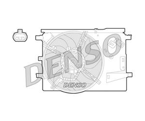 Ventilateur, condenseur de climatisation DENSO DER09053