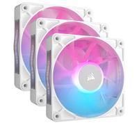 Corsair Ventilateurs iCUE LINK RX120 RGB 120mm PWM Hub Roulement à dôme magnétique Triple Pack Blanc