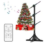 Ventilateur d'affichage holographique pour publicité - Projecteur d'épissure 3D avec télécommande et support, idéal pour les magasins et les bars - Promotion de Noël