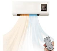 Ventilateur d'air portable 2000 W avec télécommande pour le refroidissement et le chauffage, mini ventilateur mural avec minuterie de 8 h pour la maison et le bureau