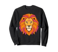 Ventilateur d'astrologie rétro des années 70 Mystic Leo Zodiac Celestial Lion Sweatshirt