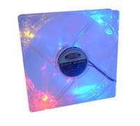 Ventilateur de 8CM transparent lumineux en 3 couleurs pour boRtier PC