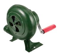 Ventilateur de barbecue à main pour barbecue en plein air - Ventilateur forgé à charbon pour forgeron - Soufflet à manivelle pour souffleur d'air souffleur à pop-corn (120 W, noir)
