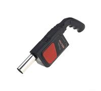 Ventilateur de barbecue électrique portatif pour camping, pique-nique, grill, démarreur de charbon de bois à piles avec flux d'air modéré pour contrôler la poussière et les étincelles, noir