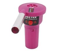 Ventilateur de Barbecue Portable à Piles, Souffleur d'air pour BBQ, Petit Ventilateur Violet pour Charbon de Bois, Idéal en Plein Air, Camping et Pique - Nique