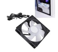 Ventilateur de Boîtier de 120 Mm, Ventilateur PC 4 Broches PWM 5 V avec Sept Pales de Ventilateur Haute Pression, Ventilateur de Boîtier D'ordinateur à Faible Bruit 1500 TR/Min