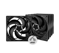 Ventilateur de boîtier de 140 mm avec technologie de partage PWM Pression PST optimisée Vitesse du ventilateur du moteur silencieux 200 à 1 700 tr/min Compatible avec ARCTIC P14(5 Pack Black)