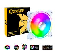 Ventilateur De Boîtier Pc Gamer Mirror 1X120Mm-Flux D¿Air Élevé-Rgb Adressable Led Pwm 3 Pins 5 Volts Dual Loop-Refroidissement Silencieux-Blanc
